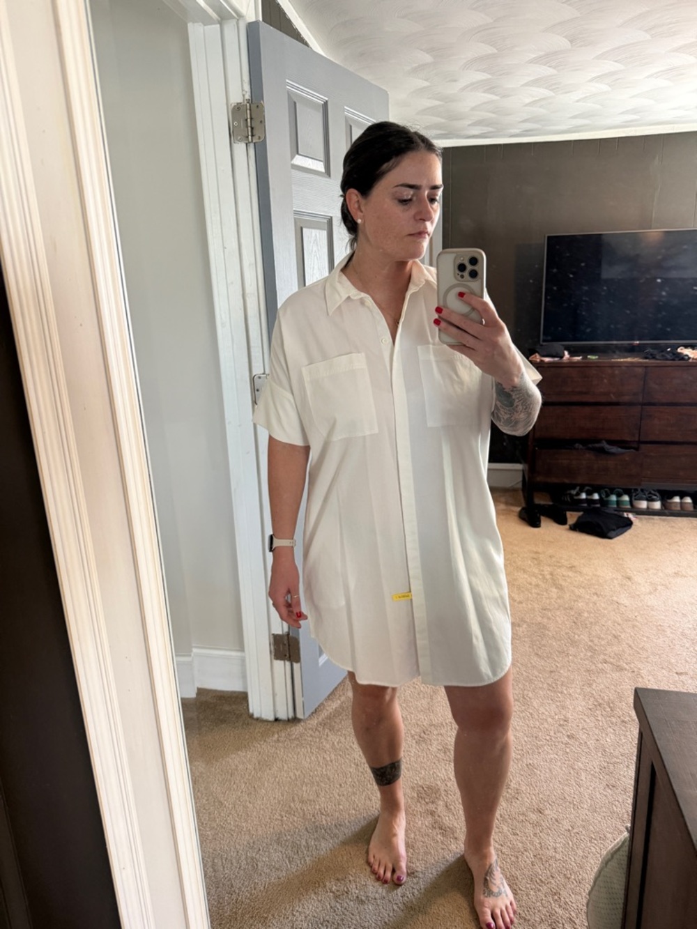 Madewell White Shirt Dress size M